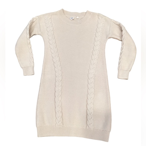 Gap Kids Cream Cable Knit Sweater dress | girls M | winter holiday tunic length - Picture 1 of 6